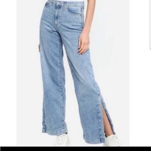Banana Republic Woman’s Size 31 High Rise Wide Leg Split Hem Denim